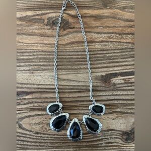 Elegant Black and Silver Necklace